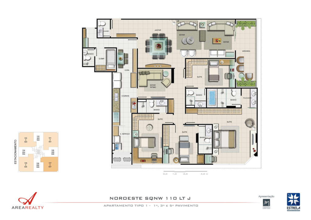 Planta do HOPE Residencial Noroeste