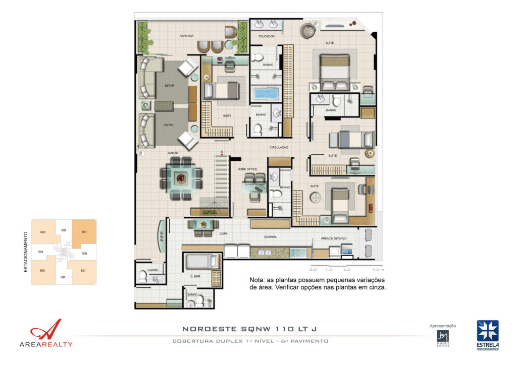 Planta do HOPE Residencial Noroeste