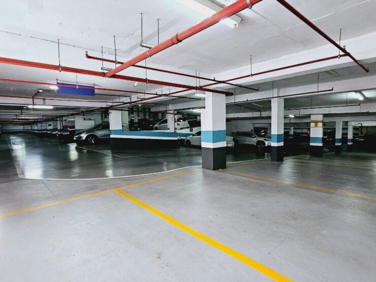 Vista do estacionamento